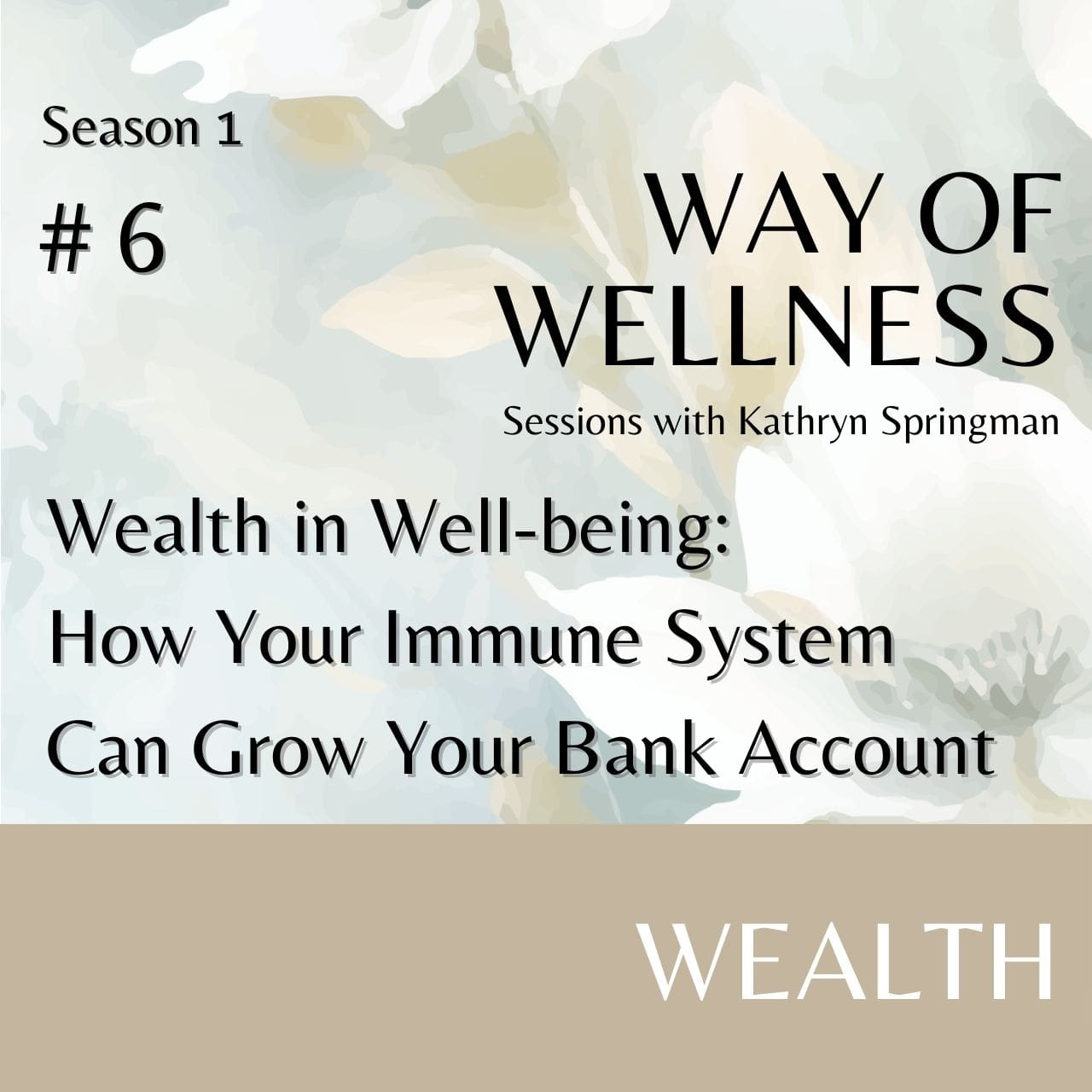 Cover for Ep 1.06 Wealth in Well-being: How Your Immune System Can Grow Your Bank Account